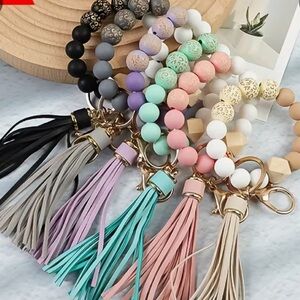 Tassel Keychain Set in Mint, Blush, Beige, Lilac